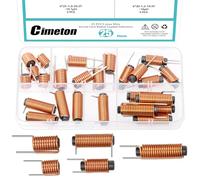 Cimeton 25PCS 5 Sizes Ferrite Core Radial Leaded Inductors Assortment Kits 6 x 10/15/20/25/30MM Wire Ferrite Core Radial Guided Inductors 7.5/10.5/12.5/19.9/20.5 Circle for Transformers Circuit Board