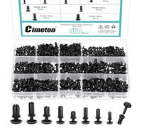 Cimeton 400Pcs Nylon Push Rivets PCB Circuit Panel Fasteners, 2mm 3mm 3.5mm 4mm 5mm PCB Circuit Panel Fasteners Nylon Rivets Fastener Clips Plastic Rivets for Car Bumper Fender Body Panels