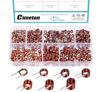 Cimeton 440PCS 7 Sizes 0.7 x 3.5 x 1.5/2.5/3.5/4.5/5.5/6.5/7.5T Copper Hollow Coil Inductance Wire Remote Control Inductors FM Coil Inductor for Transformers DIY Circuit Board