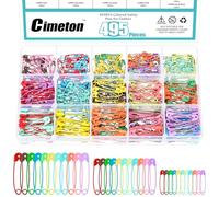 Cimeton 495PCS 3 Sizes Safety Pins 19MM 28MM 32MM Large and Small Safety Pins Colorful Safety Pins for Clothes Sewing Handicrafts Jewelry DIY
