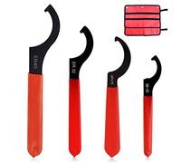 Cimeton 4Pcs Heavy Duty Carbon Steel Coilover Adjustment Spanner Wrench Set Universal Coilover Shock Adjustment Hook Spanner for Suspension System and Shock Adjustments