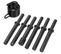 Cimeton 7PCS Pneumatic Air Rivet Tool Carbon Steel Hammer Head Kit Carbon Steel Air Rivet Hammer Chisel with Spring for Hollow Solid Half-Hollow Rivet