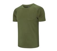 Cimic 1 Pack Running Top Men Casual Crew Neck Shirts Workout Plain Quick Dry Gym Top Moisture Wicking Active Athletic Shirts Short Sleeve Sport Tops(510) Green-2XL
