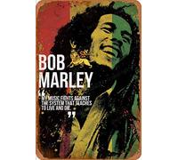 Cimily Bob Marley Vintage Tin Signs Tin Poster Retro Metal Sign Plaque Art Wall Decor 8×12 Inch