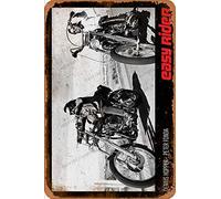 Cimily Easy Rider Movie Dennis Hopper & Peter Fonda on Motorcycles Vintage Tin Signs Tin Poster Retro Metal Sign Plaque Art Wall Decor 8×12 Inch