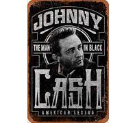 Cimily Johnny Cash Vintage Tin Signs Tin Poster Retro Metal Sign Plaque Art Wall Decor 8×12 Inch