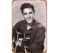 Cimily Love Me Tender - Elvis Presley Tin Signs Metal Poster Retro Garage Home Garden Wall Birthday Party Bar Cafe Kitchen Vintage Wall Decor Art 8×12 Inch