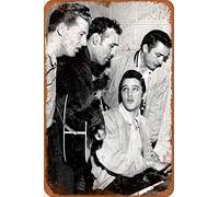 Cimily Million Dollar Quartet Elvis Presley Jerry Lee Lewis Carl Perkins Johny Cash Vintage Tin Signs Tin Poster Retro Metal Sign Plaque Art Wall Decor 8×12 Inch