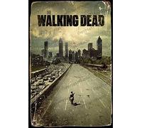 Cimily The Walking Dead film poster Vintage Tin Sign Iron Painting Plaque Wall Decor Metal Sign Cafe Beer Pub and Man Cave Retro Art Poster 8 * 12 Inch