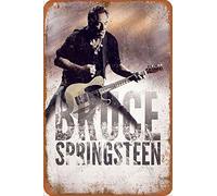 Cimily Tin Sign, 8x12 Inch Bruce Springsteen Poster, Vintage Metal Wall Decor, Lightweight, Fade-resistant, Pre-drilled Holes for Easy Hanging, Indoor Decor