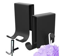 Cimown Hooks for Shower Door,2 Pieces Bathroom Hook with Sponge Pad,Stainless Steel Shower Hook,Suitable for Hanging Towel Squeegee Accessories（Double-Sided, No Drilling Required）
