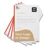 Cimpress Custom A4 Letterhead Paper - Personalised Business Stationery with Company Logo - Branded Design for Professional Use - Packs of 10, 50, 100, or 250 (250)