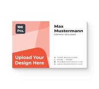 Cimpress Personalised Business Cards with Logo, Text or Photo, Custom Printed Appointment and Address Cards, Matte Finish Professional Custom Cards for Business and Networking