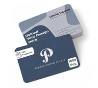 Cimpress Personalised Business Cards with Rounded Corners, 1000 Pack | Add Logo, Design or Text, 85 x 55 mm, 400 gsm Matte, Double Sided Print, Ideal for Small Business, Startups and Networking