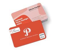Cimpress Personalised Business Cards with Rounded Corners, Add Logo, Design or Text, 1000 Pack, 85 x 55 mm, 300 gsm Matte, Double Sided Print, Ideal for Small Business, Startups, Networking and Events