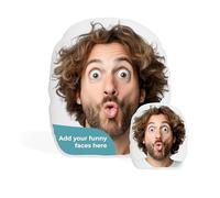 Cimpress Personalised Face Pillow, Custom Cushion with Favourite Human Face Photo or Funny Moment, 33 × 39 cm, Small, Valentine’s Day Gift for Couples, Friends and Family