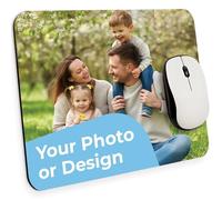 Cimpress Personalised Mousepad, Customise Mouse Mat with Photo, Logo or Text, 24 x 20 cm, Soft Fabric Surface, Rubber Base, for School, Office, Birthday Gifts, Gaming or Creatives
