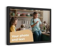 Cimpress Personalised Photo Canvas Print with Frame, Add Your Own Photo, Logo or Text, Custom Wall Decoration, Personalised gift for Family and Friends for Christmas or Secret Santa, 20 x 30 cm