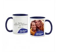 Cimpress Personalised Photo & Text Mug, 325 ml, Pack of 100, Blue