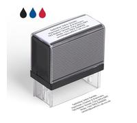 Cimpress Personalised Self-Inking Stamp with Custom Text, Use as Name, Company or Address Stamp, Ideal for Business, Home Office and Daily Use (Black Ink, Medium Format (5,7 x 2,1 cm))