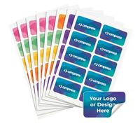 Cimpress Personalised Sticker Sheets, Pack of 60, Rounded Rectangle (7.6 x 10 cm) Matte White Labels, Add Logo and Design to Easy Peel Self Adhesive Packaging Seals for Business