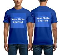 Cimpress Personalized Men’s T-Shirt, Custom Cotton Shirt with Photo, Text, or Logo Sizes S to 3XL, Ideal for Events, Teams, Business Gifts (UK, Alpha, 3XL, Regular, Regular, Royal Blue)