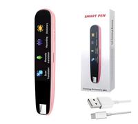 cimsfcor Scan Translator Pen, Multilingual Language Portable Translator 112 Languages Voice Wireless Language Translator with 2.23 Inches Screen for Students, Travelers, Businessmen (pink)
