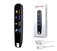 cimsfcor Scan Translator Pen, Multilingual Language Portable Translator 112 Languages Voice Wireless Language Translator with 2.23 Inches Screen for Students, Travelers, Businessmen (black)