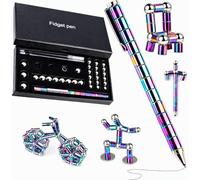 Cimvidi Magnetic Ballpoint Pen, Multifunctional Magnetic Pen for Stress Relief, Metal Cool Pens Gadgets, Gift for Young Men Women (Multi-Colour)