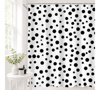 Cinbloo Extra Long Polka Dot Black White 72Wx78H Shower Curtain Geometric Circle Abstract Modern Aesthetic Simple Bathroom Curtain Set Cool Kids Funny Cute Grey Gray Bath Bathroom Accessories Decor