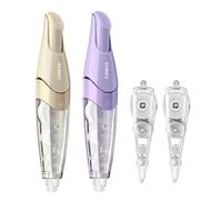 CINBOS Refillable Retractable White Out Correction Tape, White Out Tape with 2 Extra Refills, Cute White Out for Office Supplies, 4 PCS (CS-26)