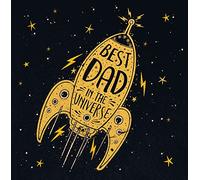 Cinch Birthday Card, Best Dad in the Universe… Birthday Card Dad, Black & Gold