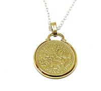 Cinch Pendant 1962 Lucky Gold Plated Sixpence Coin in a Gold Plated Mount 63rd Birthday plus a Sterling Silver 18in Chain