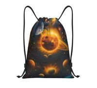 Cinch Sack Packdrawstring Backpack For Travel Picnic Hiking 36X42Cm Waterproof Lightweight Bags Space Galaxy