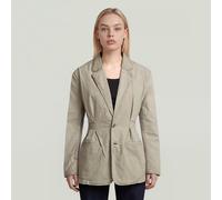 Cinched Blazer - Beige - Women XS