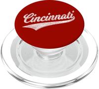 CINCINNATI OHIO RETRO SCRIPT SPORTY JERSEY FLAG PopSockets PopGrip for MagSafe