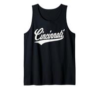 Cincinnati Ohio Varsity Script Retro Vintage Sports Style Tank Top