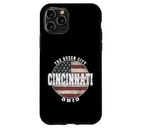 Cincinnati Ohio, Vintage American flag Case for iPhone 11 Pro