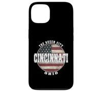 Cincinnati Ohio, Vintage American flag Case for iPhone 13