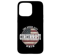 Cincinnati Ohio, Vintage American flag Case for iPhone 15 Pro Max