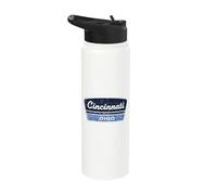 Cincinnati Ohio Vintage Retro City Pride Travel Stainless Steel Insulated Water Bottle