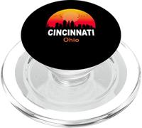 Cincinnati Ohio Vintage Sunset Retro City State USA PopSockets PopGrip for MagSafe