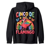 Cinco De Flamingo Bird Cute American Mexican Kids Rainbow Zip Hoodie
