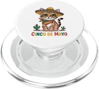 Cinco De Mayo Bengal Cat Sombrero Party Vibes PopSockets PopGrip for MagSafe