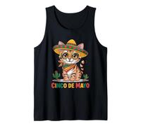 Cinco De Mayo Bengal Cat Sombrero Party Vibes Tank Top