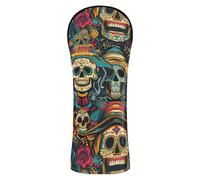 Cinco De Mayo Carnival of The Dead Golf Club Head Covers Waterproof Headcovers with Number Tag for Woods and Driver Hybrid 1 Piecing