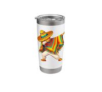 Cinco De Mayo Dabbing Sombrero Poncho Dance Funny Stainless Steel Insulated Tumbler