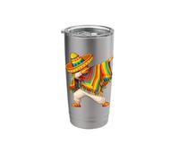 Cinco De Mayo Dabbing Sombrero Poncho Dance Funny Stainless Steel Insulated Tumbler