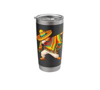 Cinco De Mayo Dabbing Sombrero Poncho Dance Funny Stainless Steel Insulated Tumbler