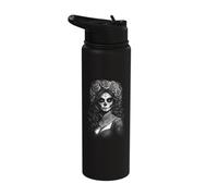 Cinco De Mayo Dia de la Muertos Catrina Lady Stainless Steel Insulated Water Bottle